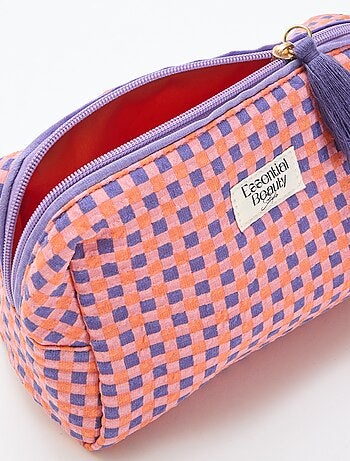 Neceser estampado y con cremallera