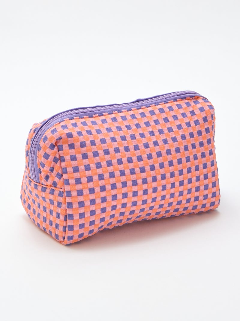 Neceser estampado y con cremallera Purpura - Kiabi