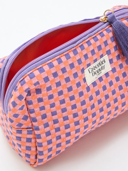 Neceser estampado y con cremallera - Kiabi