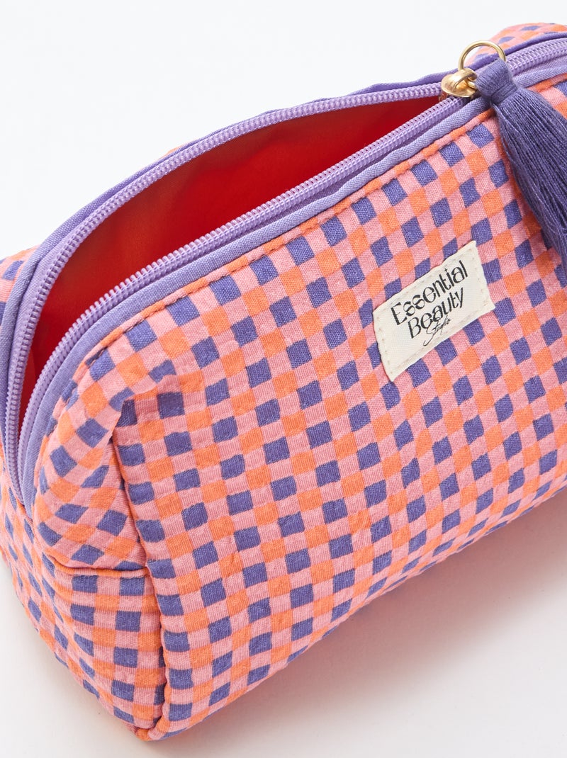 Neceser estampado y con cremallera Purpura - Kiabi