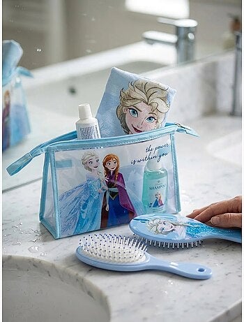 Neceser transparente con peine y toalla disney