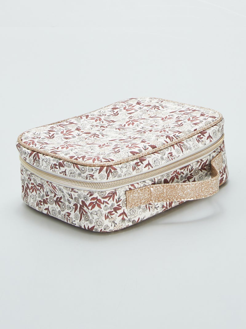 Neceser vanity de flores MARRON - Kiabi