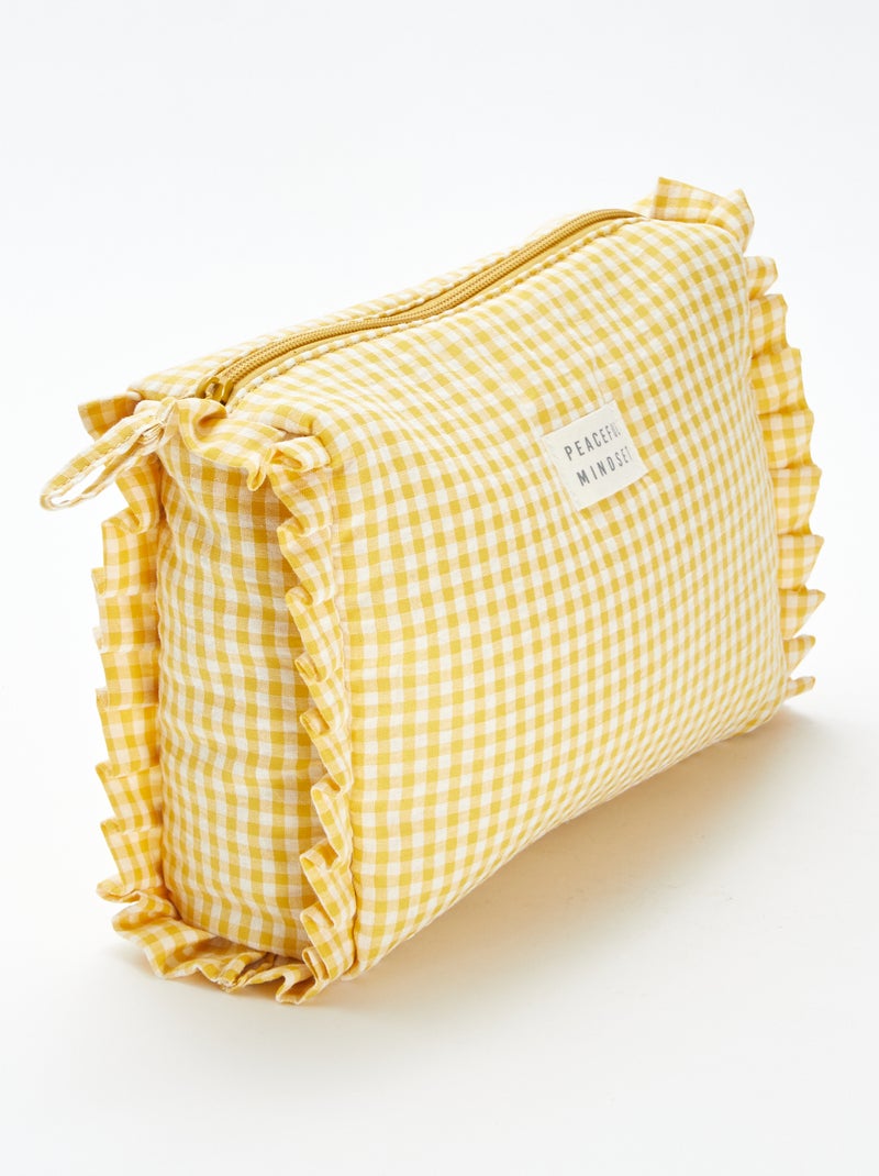 Neceser vichy con frufrús AMARILLO - Kiabi