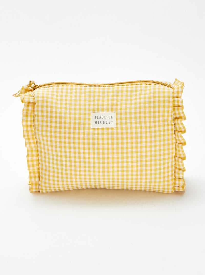 Neceser vichy con frufrús AMARILLO - Kiabi