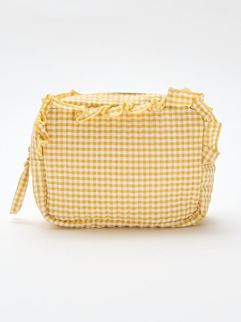Neceser vichy con volantes Amarillo - Kiabi