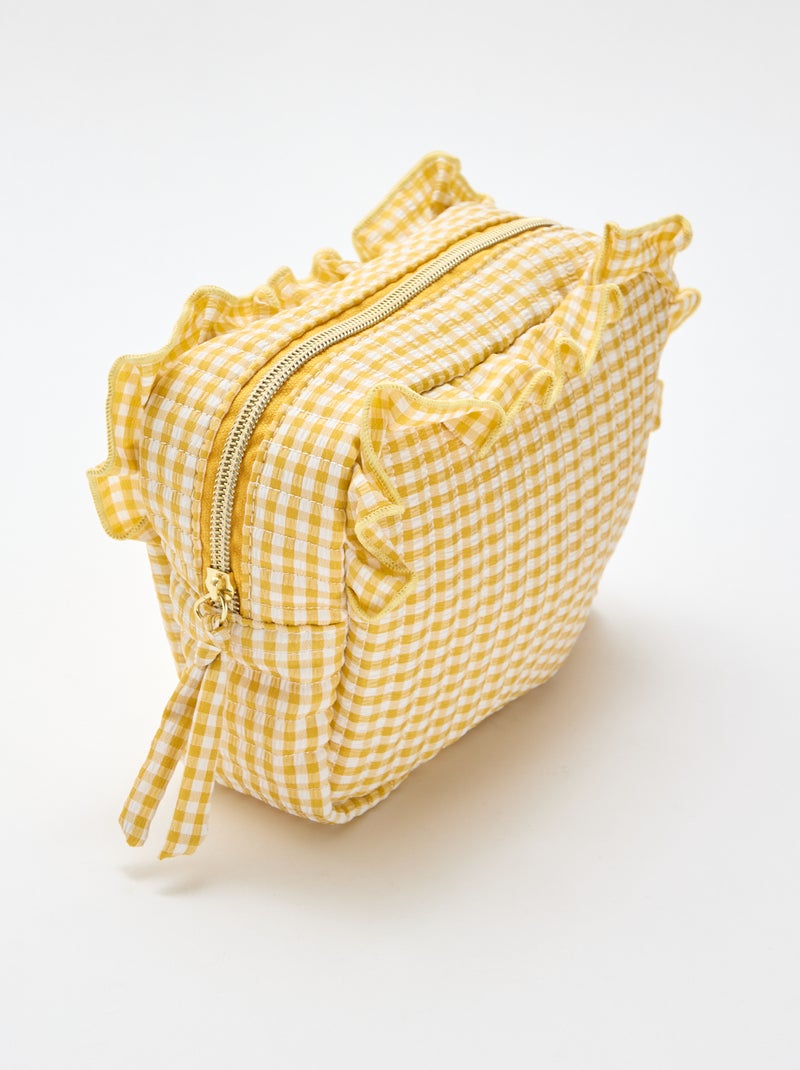 Neceser vichy con volantes Amarillo - Kiabi