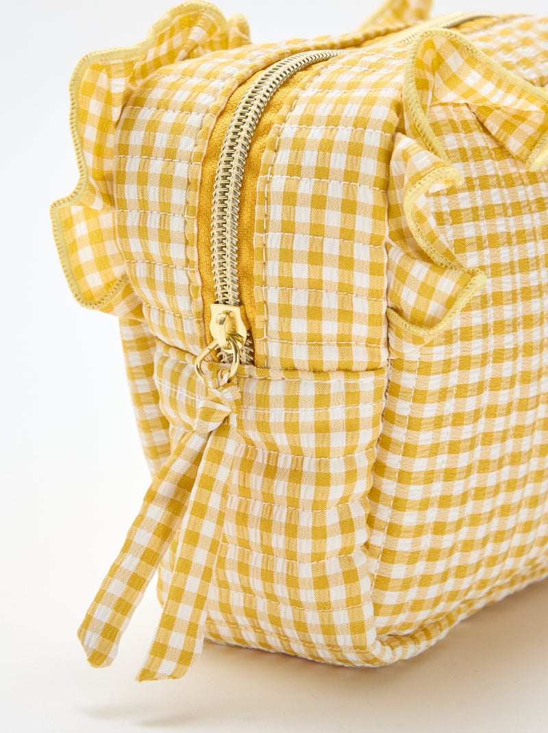 Neceser vichy con volantes Amarillo - Kiabi