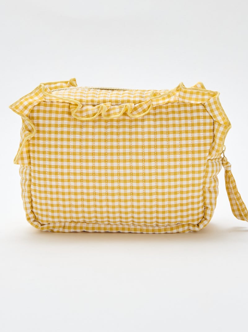 Neceser vichy con volantes Amarillo - Kiabi