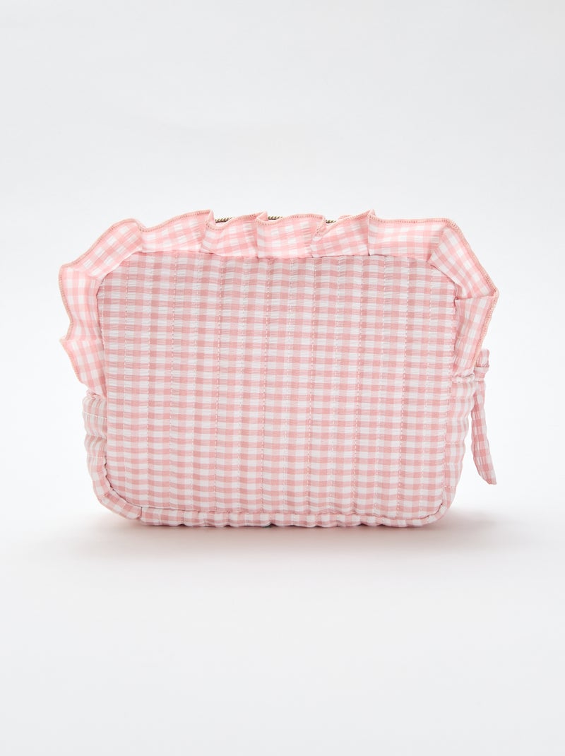 Neceser vichy con volantes Rosa - Kiabi