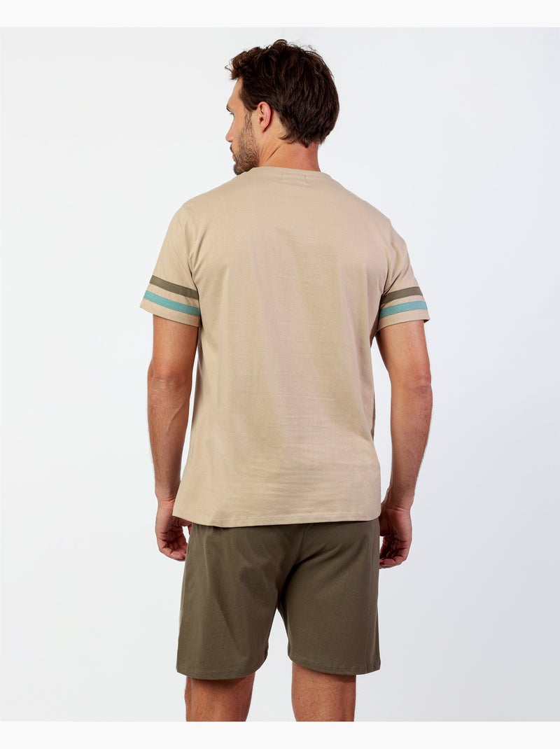 NEW PLAN Pijama Manga Corta Evergreen para Hombre Camel - Kiabi