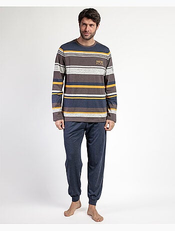 NEW PLAN Pijama Manga Larga Amber para Hombre