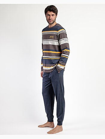 NEW PLAN Pijama Manga Larga Amber para Hombre