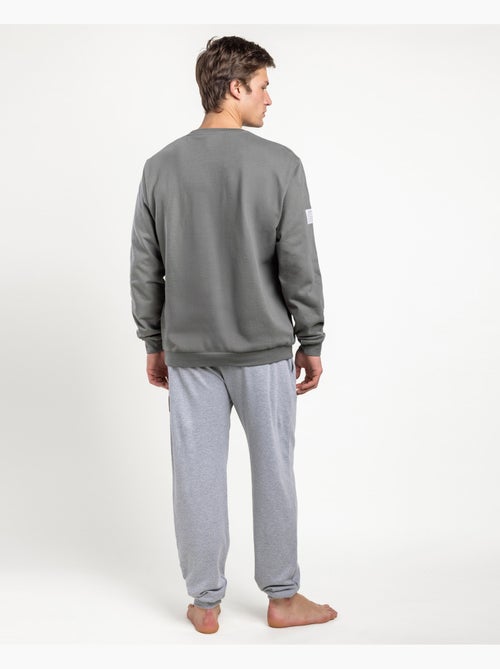 NEW PLAN Pijama Manga Larga Felpa Recycle para Hombre - Kiabi