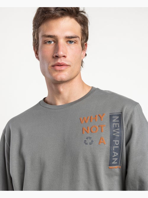 NEW PLAN Pijama Manga Larga Felpa Recycle para Hombre - Kiabi