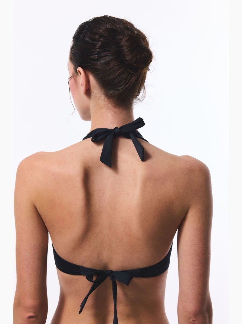 New top de bikini triángulo twist penti Negro - Kiabi