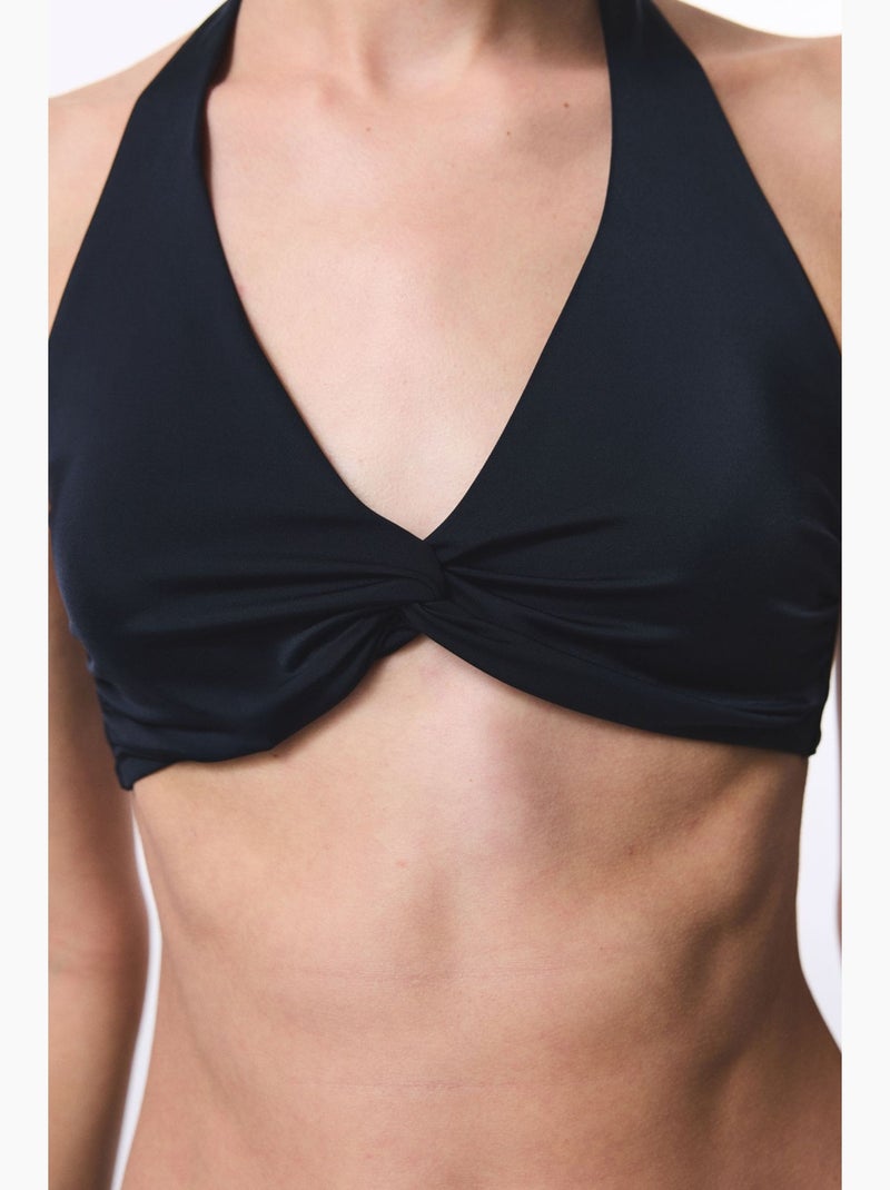 New top de bikini triángulo twist penti Negro - Kiabi