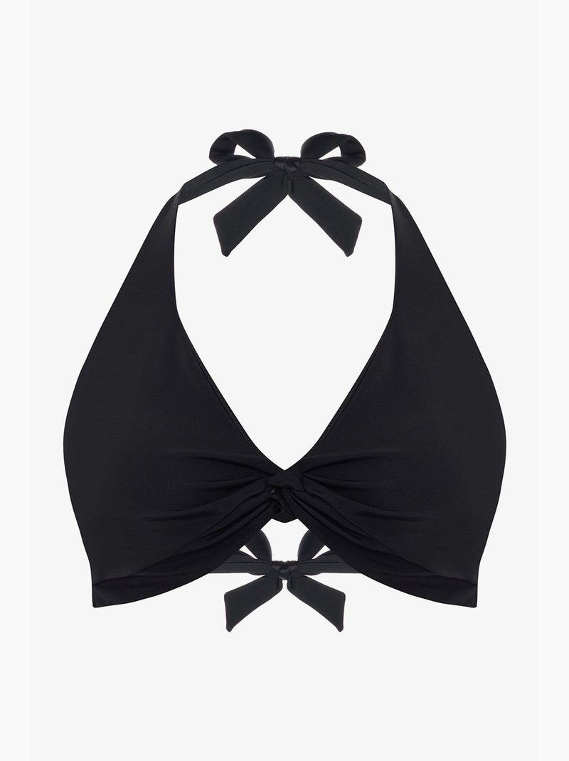 New top de bikini triángulo twist penti Negro - Kiabi