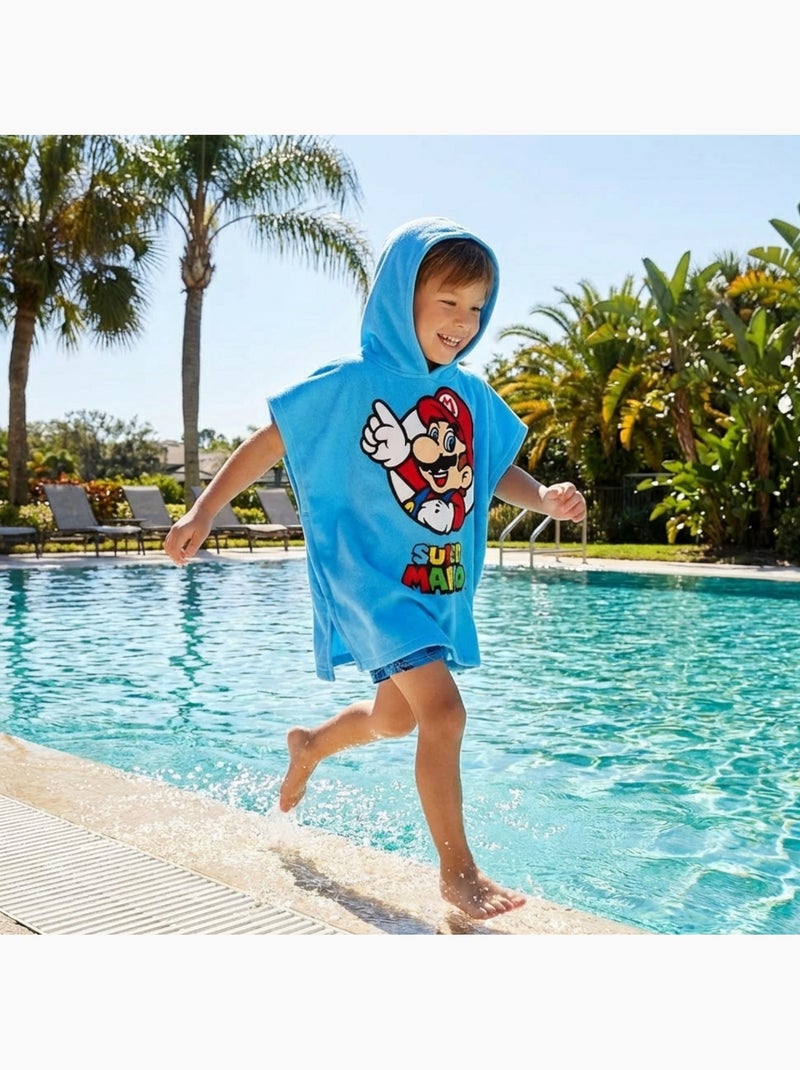 Nintendo - Poncho de baño niño Azul - Kiabi