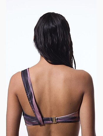 Nixie top de bikini de un hombro a rayas penti