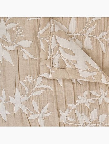 Nuvia colcha de lino beige 260x240cm