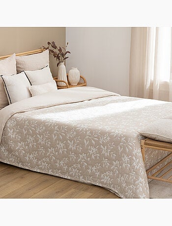 Nuvia colcha de lino beige 260x240cm