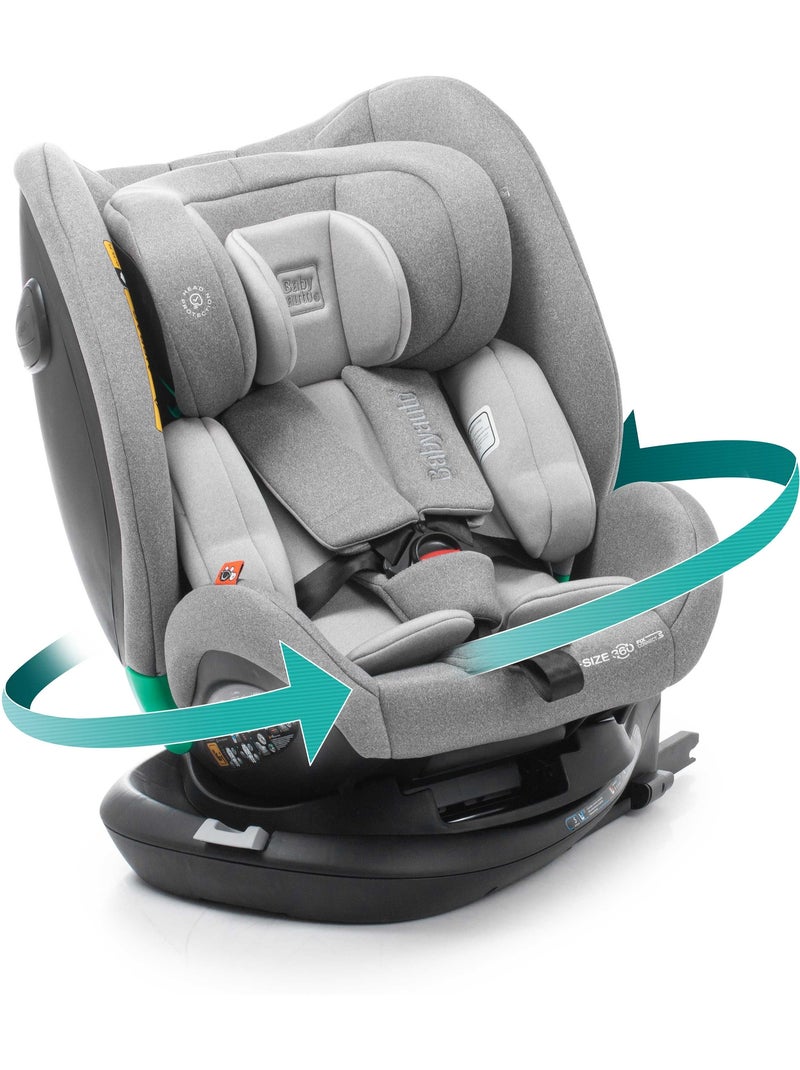 Odeas I-Size 40 - 150 cm,  Top tether, Pivotant 360° Babyauto - GREY ANTHRACITE Gris oscuro - Kiabi