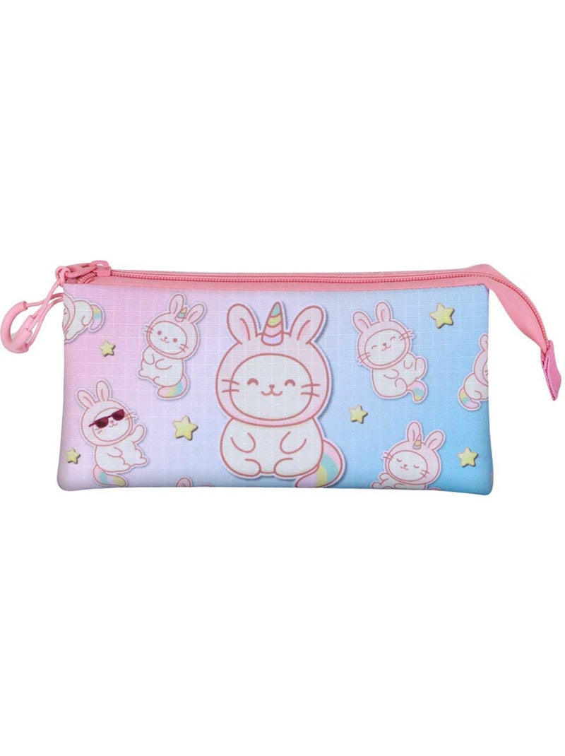 Oh My Pop Bunicat Estuche Portatodo Triple, Rosa Rosa - Kiabi