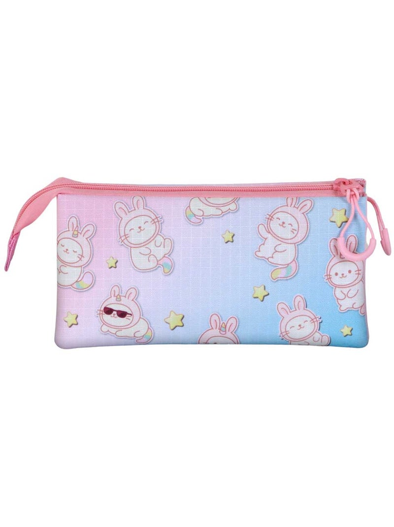 Oh My Pop Bunicat Estuche Portatodo Triple, Rosa Rosa - Kiabi