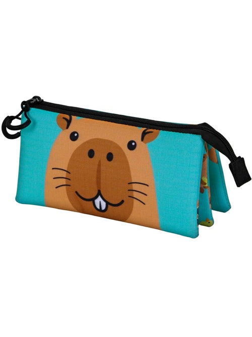 Oh My Pop Capy Estuche Portatodo Triple, Verde - Kiabi Oh My Pop Capy Estuche Portatodo Triple, Verde - Kiabi