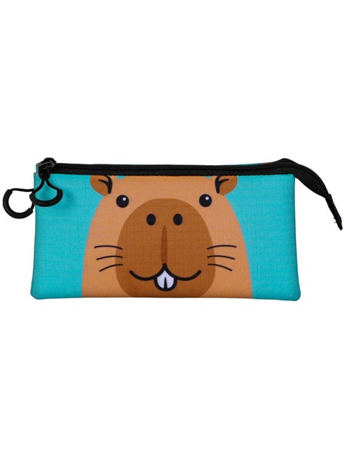 Oh My Pop Capy Estuche Portatodo Triple, Verde - Kiabi Oh My Pop Capy Estuche Portatodo Triple, Verde - Kiabi