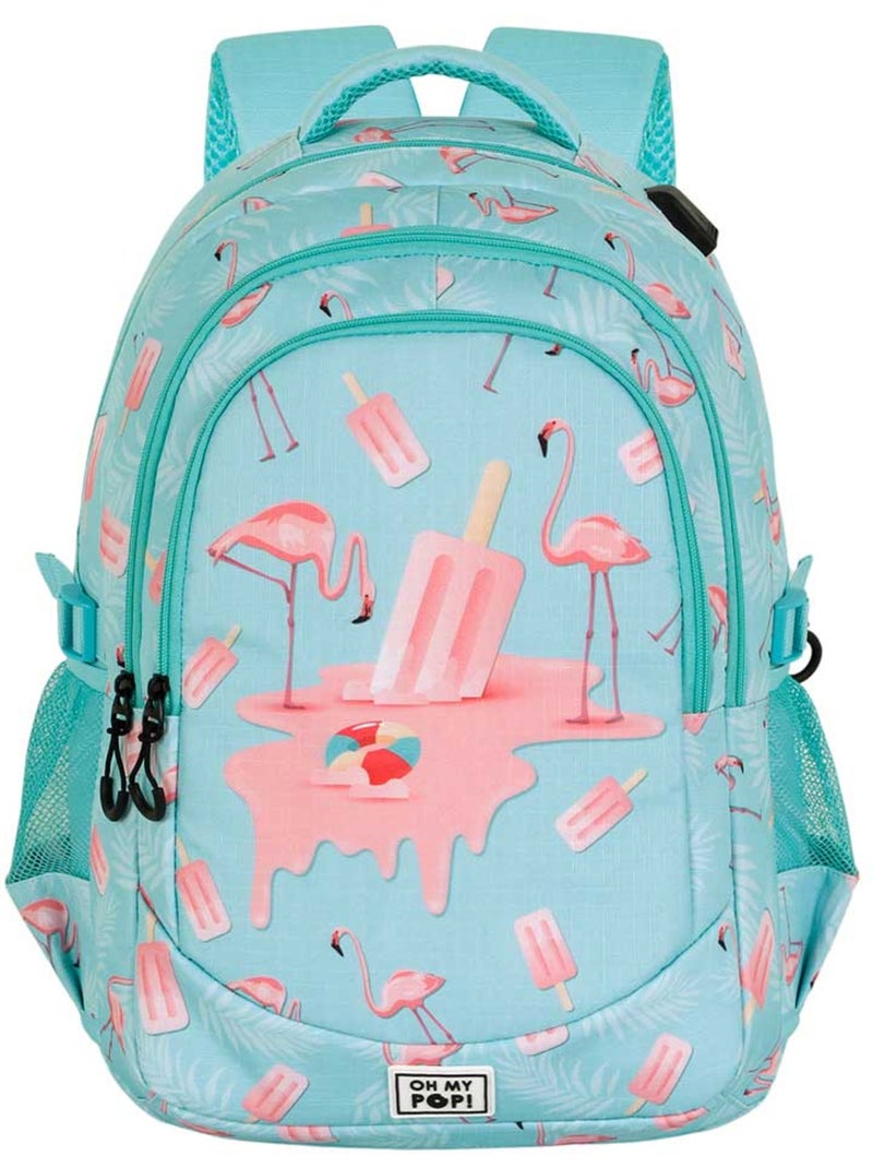 Oh My Pop Ice Flamingo Mochila Running PLUS, Turquesa Azul turquesa - Kiabi