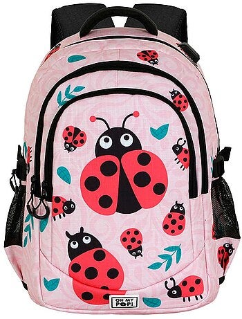 Oh My Pop Ladybug Mochila Running PLUS, Rosa