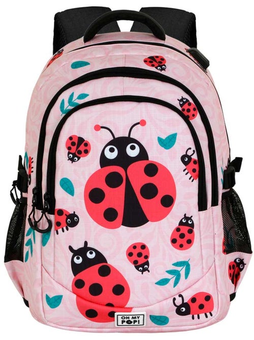 Oh My Pop Ladybug Mochila Running PLUS, Rosa - Kiabi Oh My Pop Ladybug Mochila Running PLUS, Rosa - Kiabi