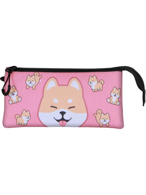Oh My Pop Shiba Estuche Portatodo Triple, Multicolor - Kiabi Oh My Pop Shiba Estuche Portatodo Triple, Multicolor - Kiabi
