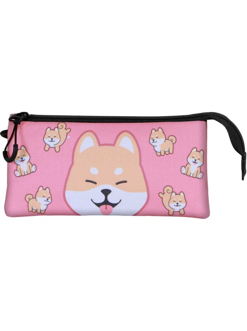 Oh My Pop Shiba Estuche Portatodo Triple, Multicolor Multicolor - Kiabi