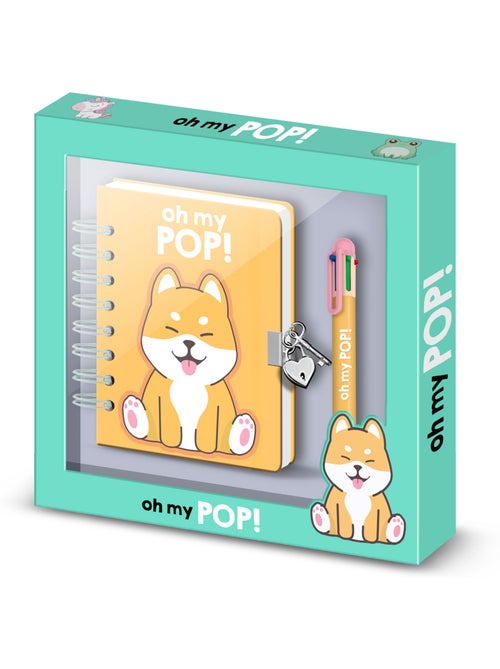 Oh My Pop Shiba Pack de Diario A5 + Bolígrafo de 6 Colores, Multicolor - Kiabi Oh My Pop Shiba Pack de Diario A5 + Bolígrafo de 6 Colores, Multicolor - Kiabi
