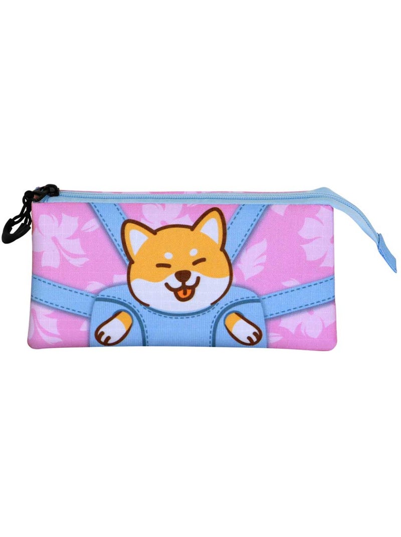 Oh My Pop Shiby Estuche Portatodo Triple, Rosa Rosa - Kiabi