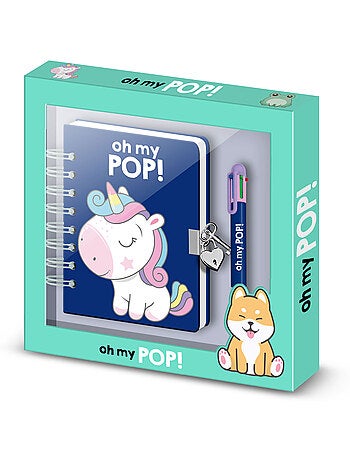 Oh my pop sweety pack de diario a5 + bolígrafo de 6 colores, multicolor