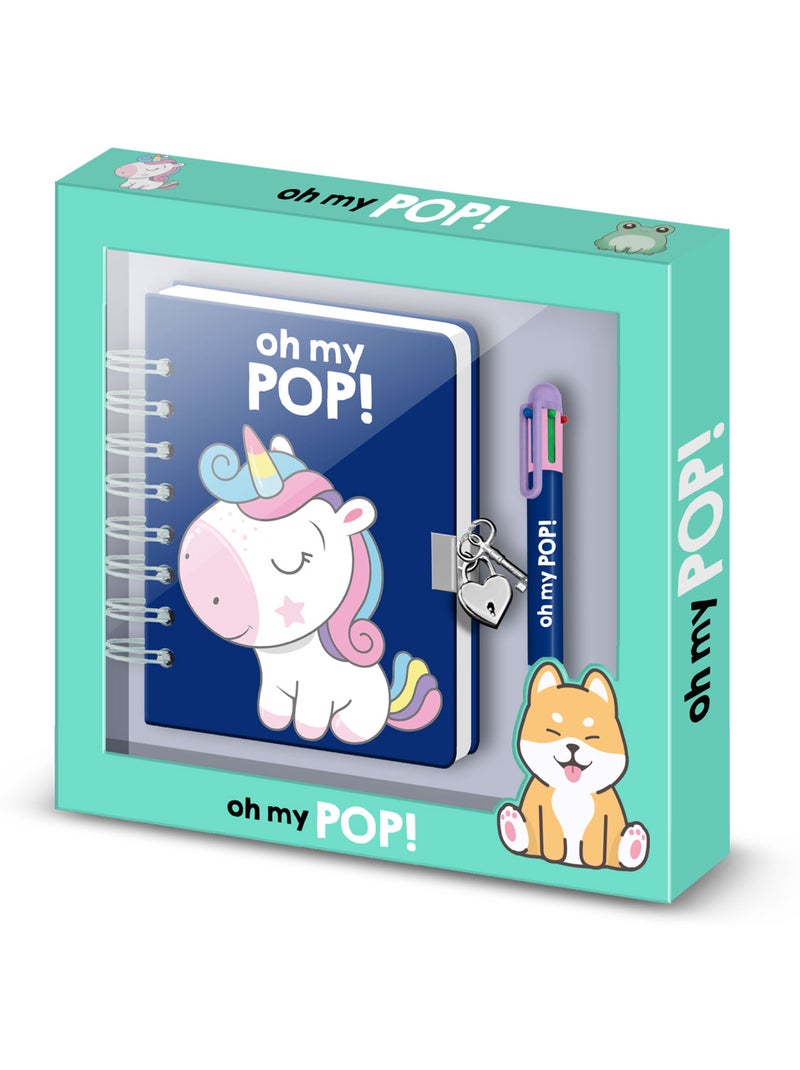 Oh My Pop Sweety Pack de Diario A5 + Bolígrafo de 6 Colores, Multicolor Multicolor - Kiabi