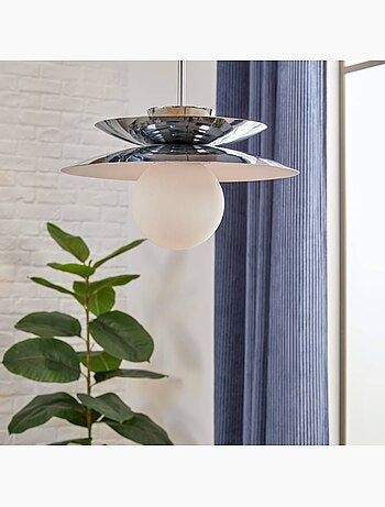Omia lámpara colgante de plata h125cm