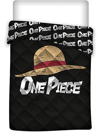 One Piece, edredón infantil estampado reversible, Sombrero de Paja