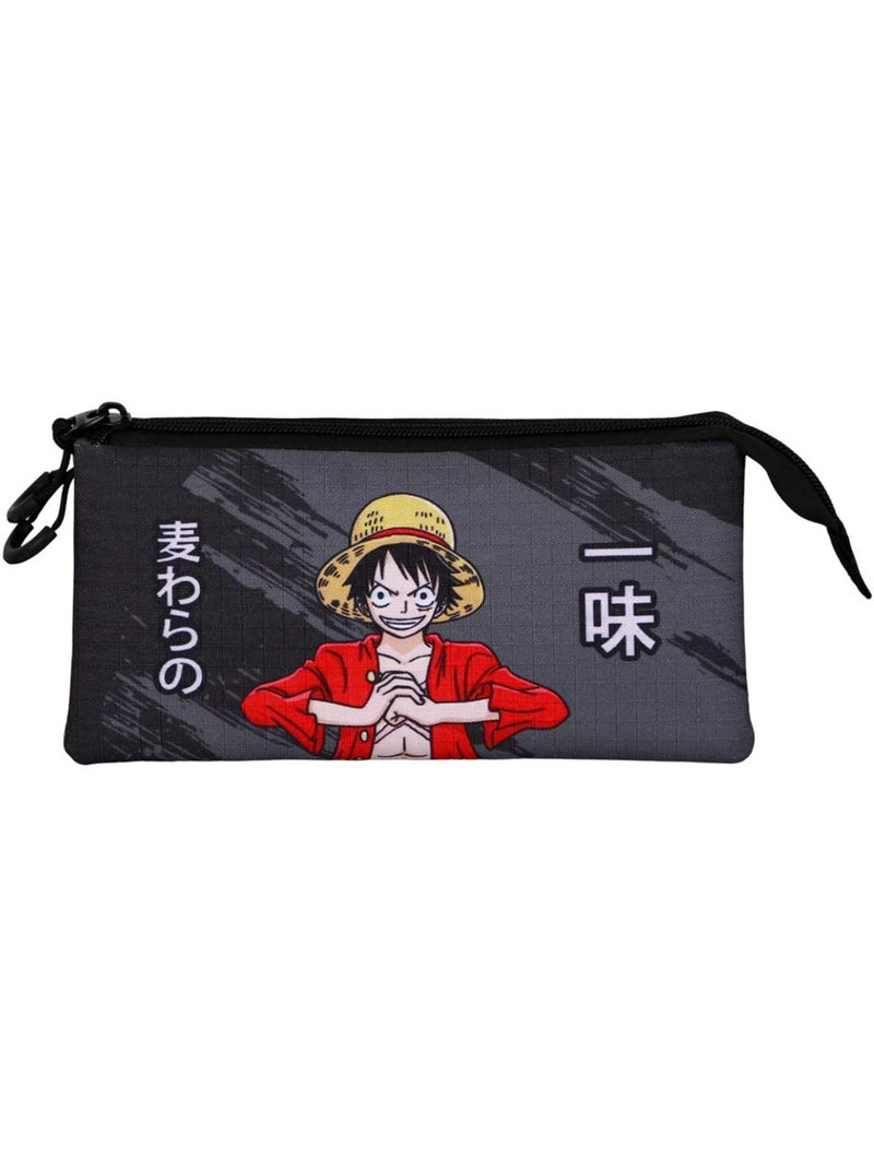 One Piece Unique Estuche Portatodo Triple, Negro Negro - Kiabi