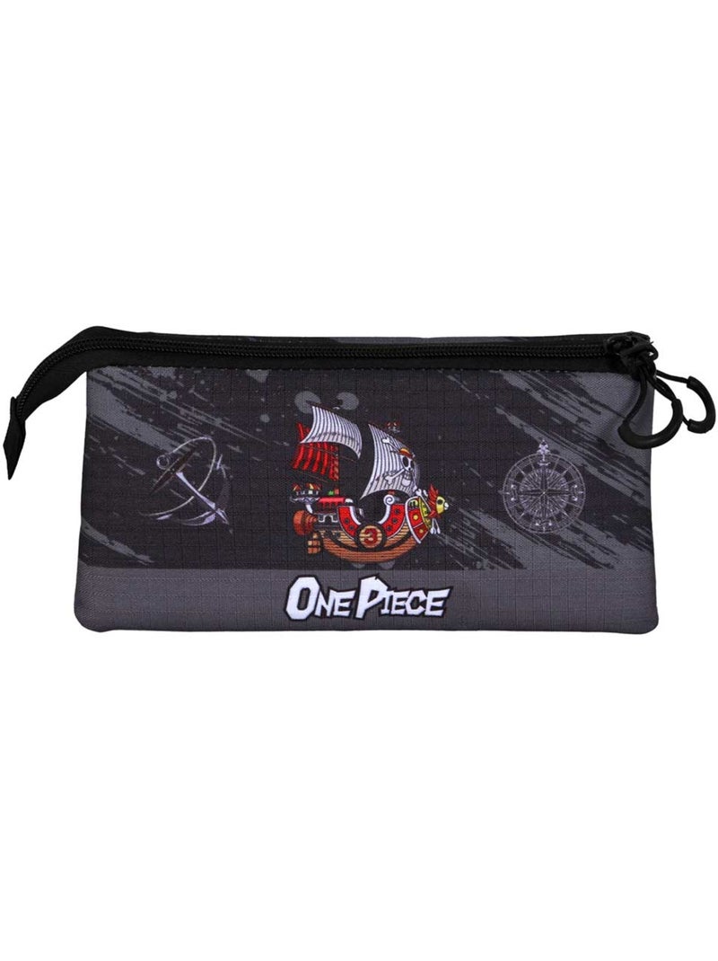 One Piece Unique Estuche Portatodo Triple, Negro Negro - Kiabi