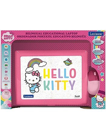 Ordenador puertoátil educativo bilingüe con voz Hello Kitty – 164 actividades (EN/ES)
