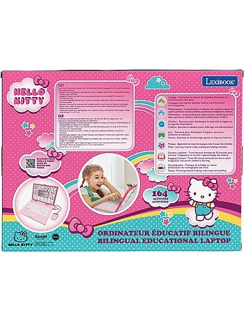 Ordenador puertoátil educativo bilingüe con voz Hello Kitty – 164 actividades (EN/ES)