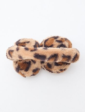Orejeras con estampado de leopardo