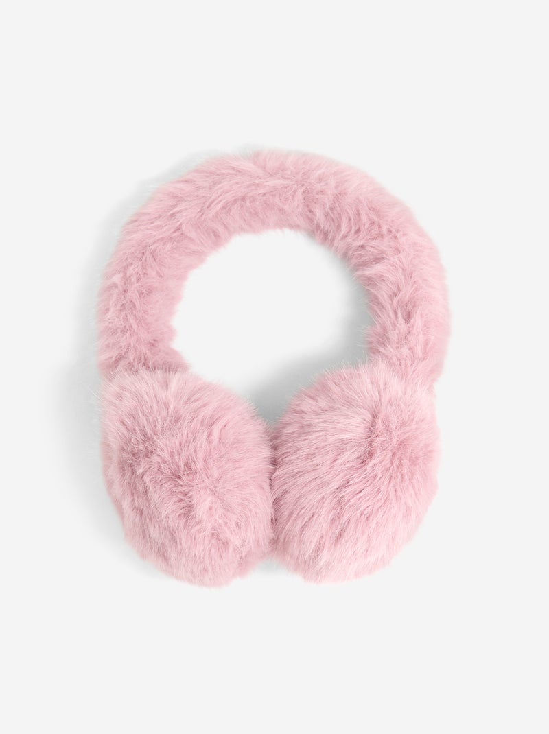 Orejeras de pelo sintético Rosa - Kiabi