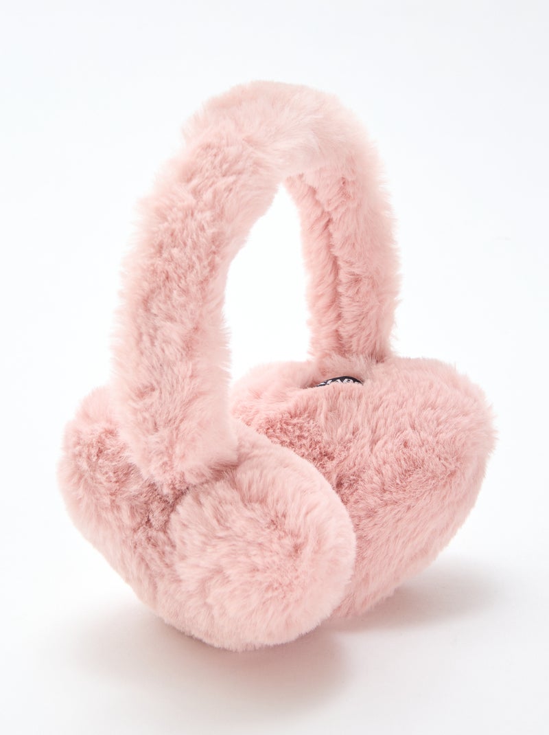 Orejeras efecto pelo Rosa - Kiabi