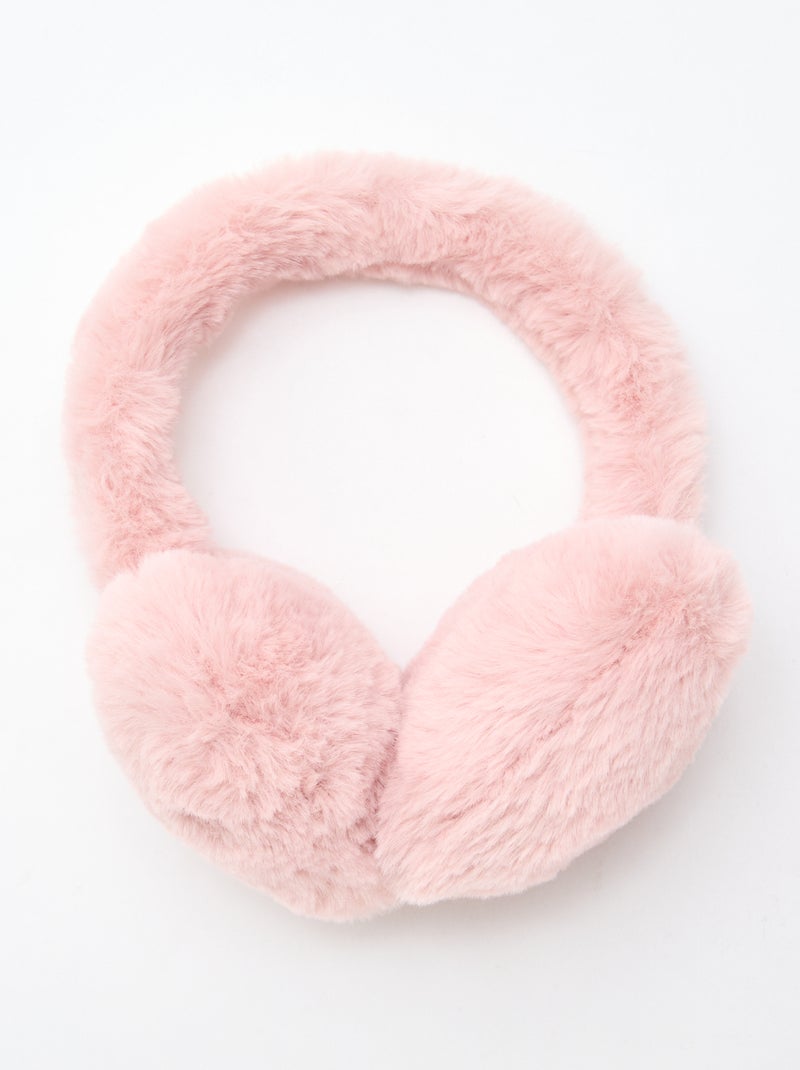 Orejeras efecto pelo Rosa - Kiabi
