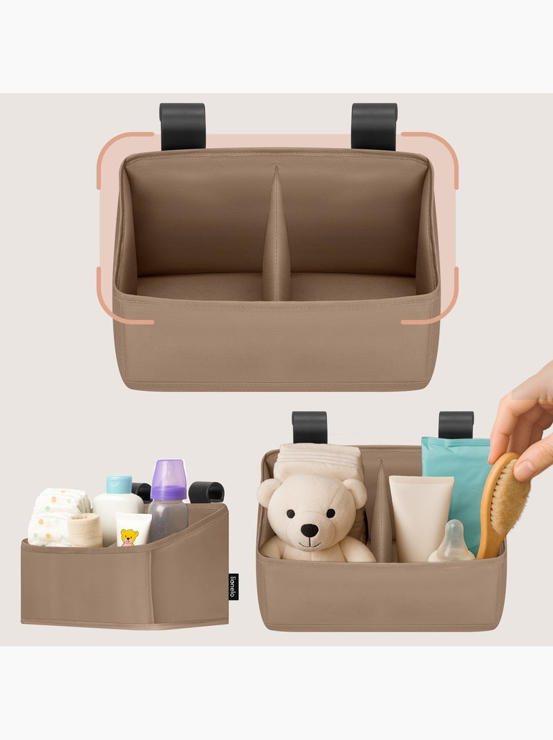 Organizador colgante para cuna con bolsillo lateral LIONELO - Almacenamiento de pañales - Cesta Beige - Kiabi